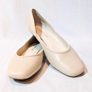 Coldwater Creek Cream Leather Flats Sz 8
